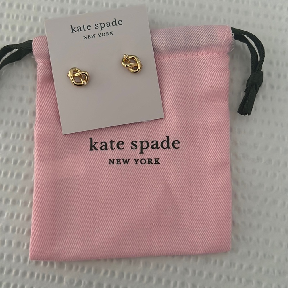 Kate spade gold knot earrings